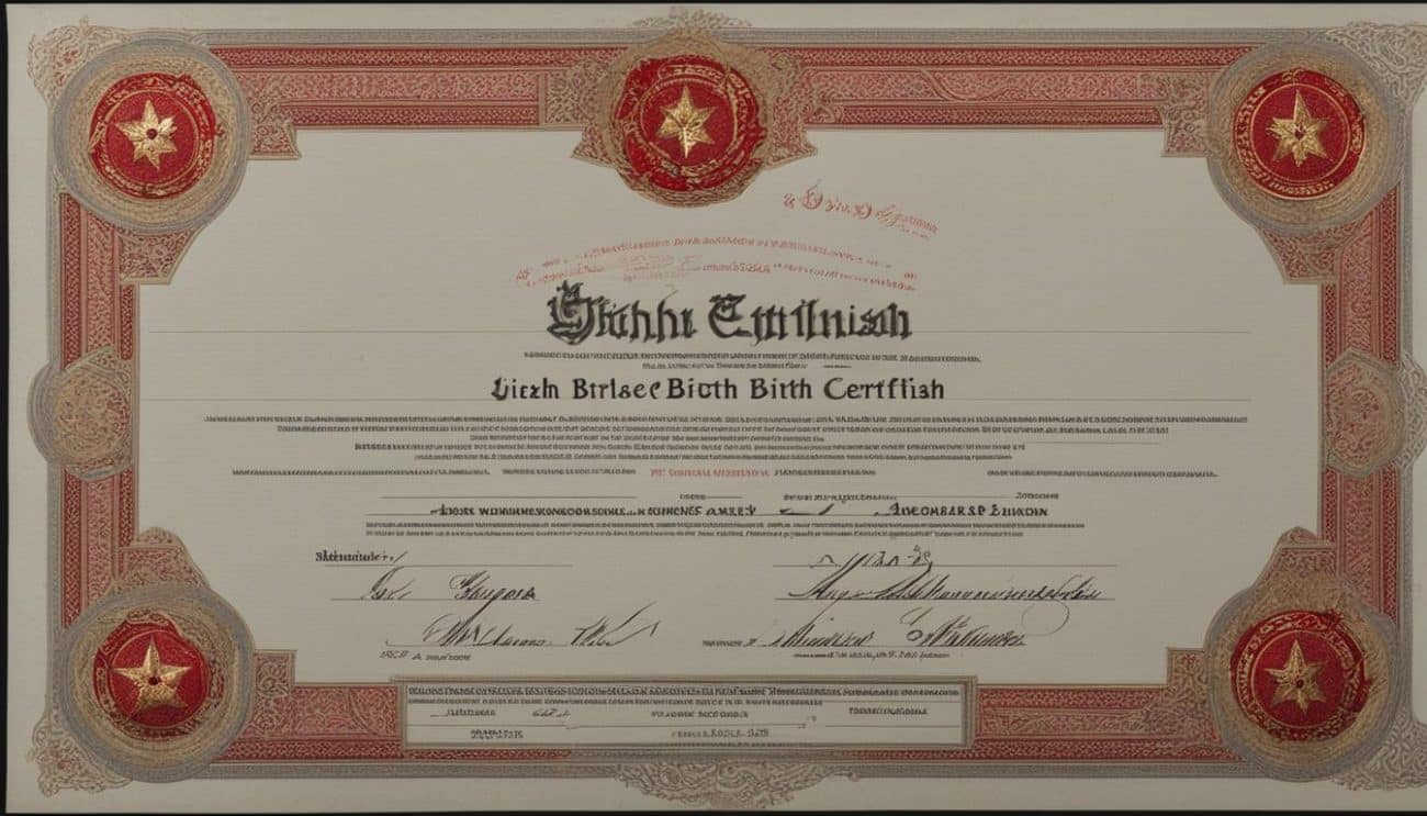 Turkish birth certificate translation
