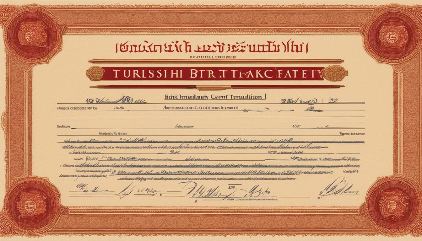 turkish birth certificate translation