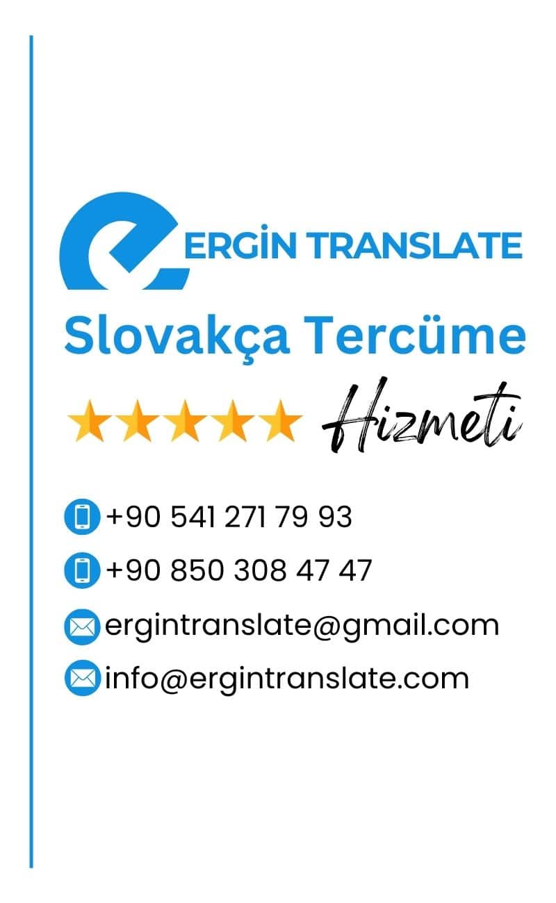 Slovakça Tercüme